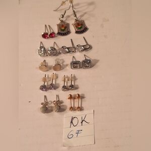 Elegant  925 Silver Stsinledd Steel and Gold Gf Earring Set